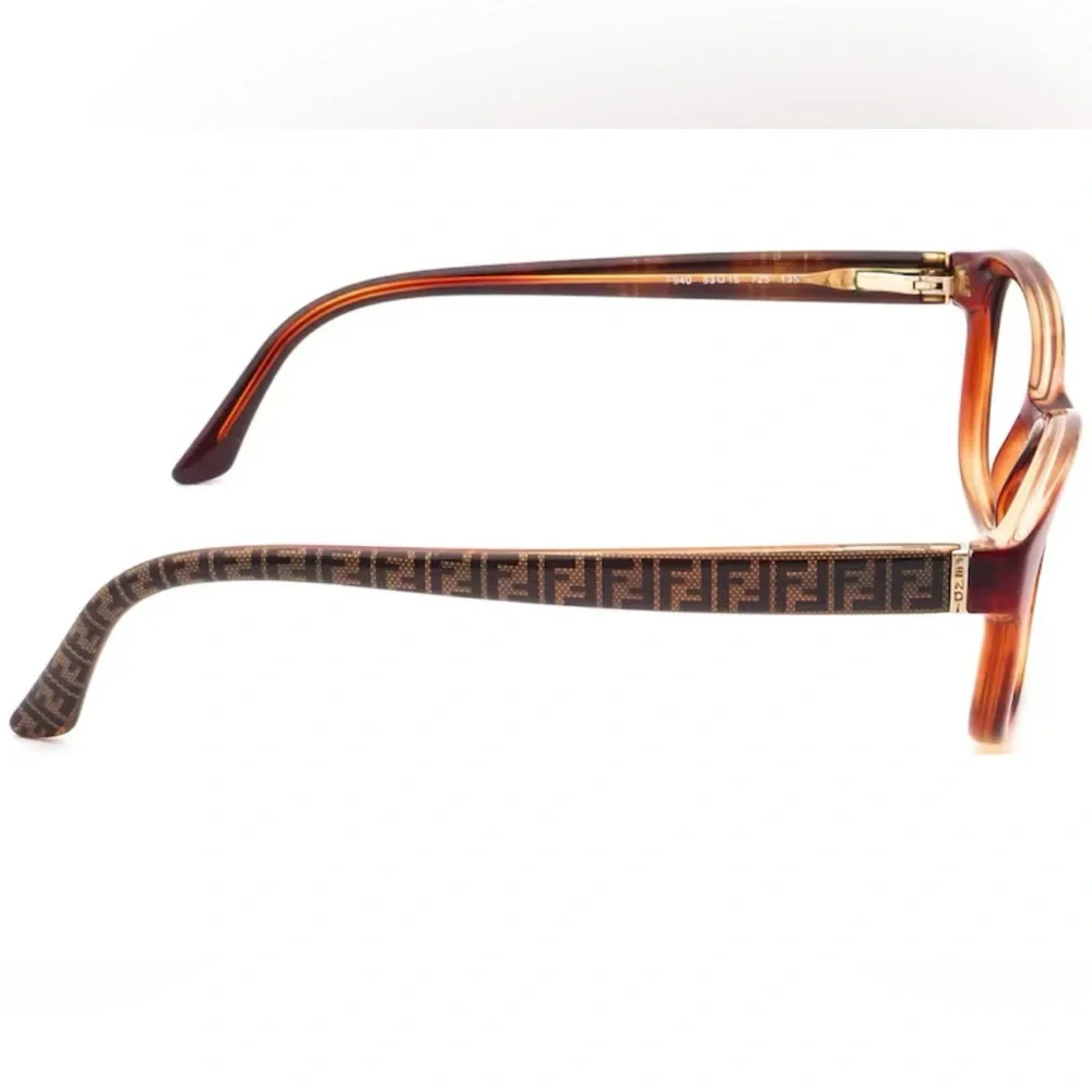 FENDI NWOT Career Preppy Women's Tortoise Logo Temple 53x15x135 Eyeglass Frame